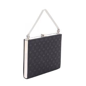 Louis Vuitton Ange Handbag Leather Monogram Satin Black